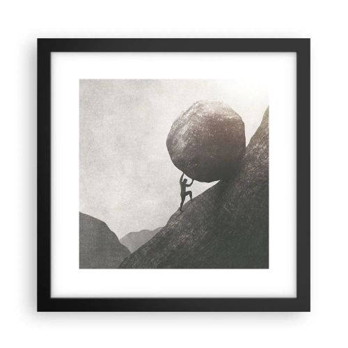 Póster en marco negro - Creo, contra toda esperanza - 30x30 cm
