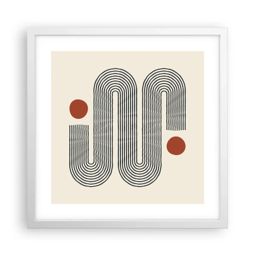 Póster en marco blanco - De principio a fin - 40x40 cm