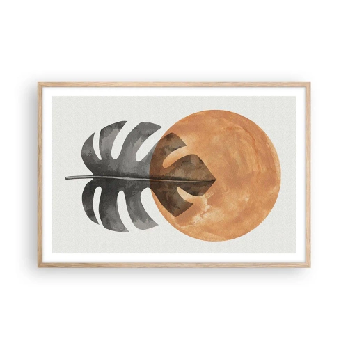 Póster en marco roble claro - Siempre el sol - 91x61 cm