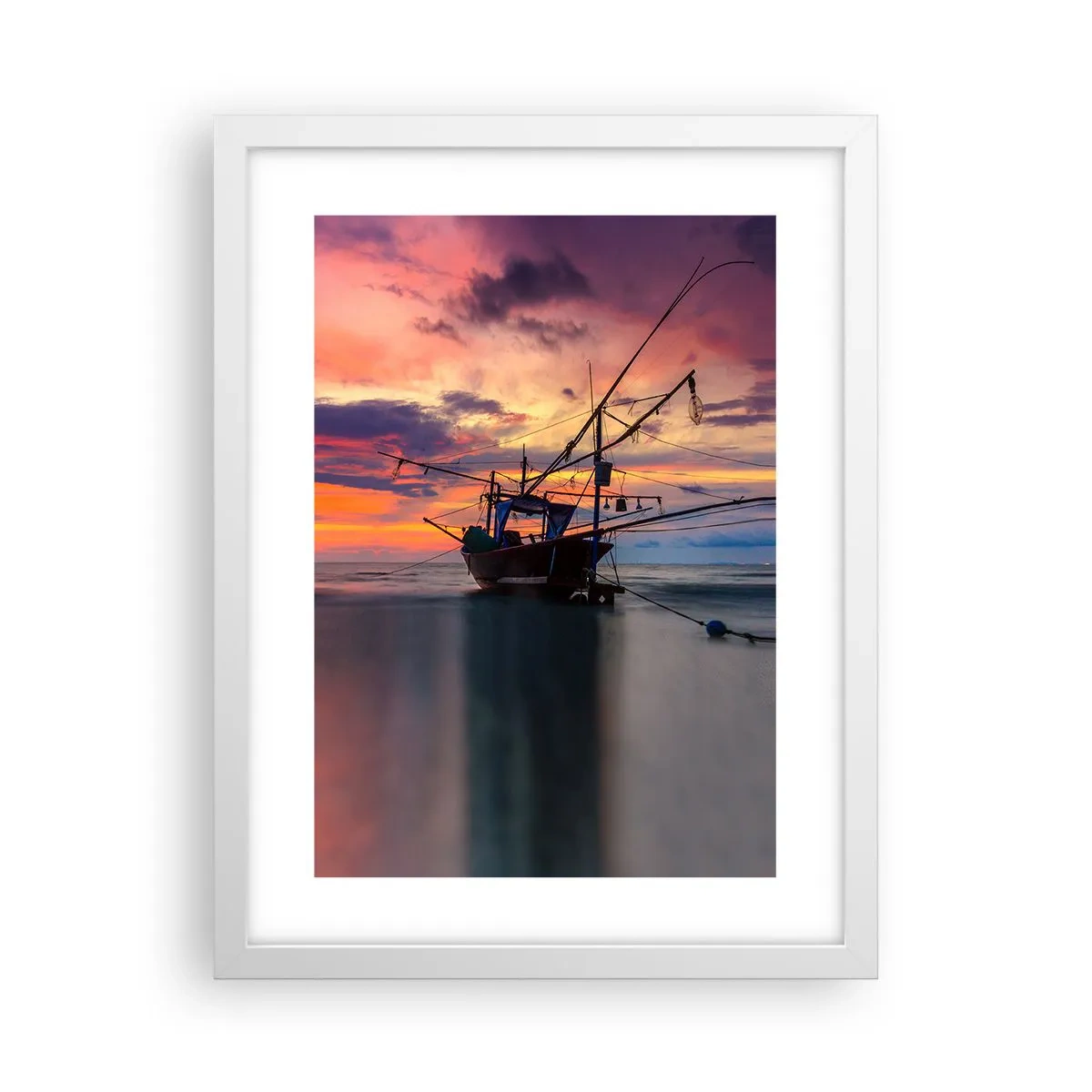 Póster en marco blanco - Una noche exótica - 30x40 cm