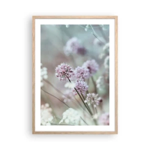 Póster en marco roble claro - Dulces filigranas de hierbas - 50x70 cm