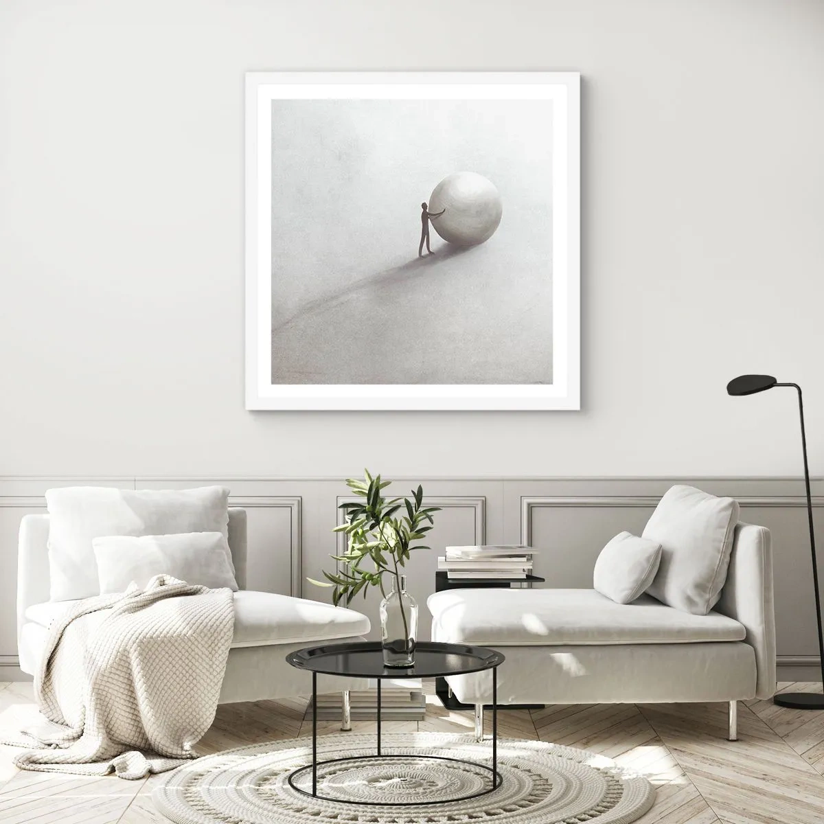 Póster en marco blanco - El juego de la vida - 40x40 cm