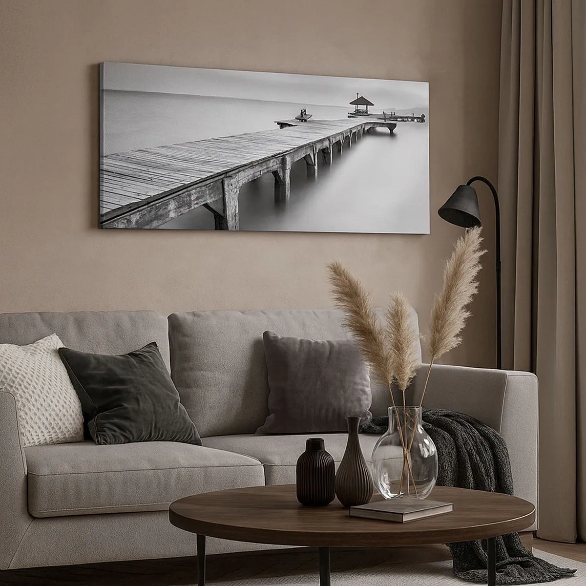 Cuadro sobre lienzo - Impresión de Imagen - Lejos - 100x40 cm