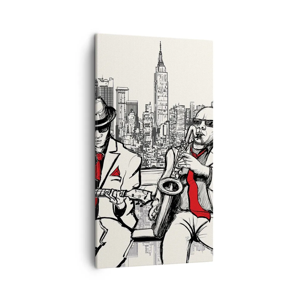 Cuadro sobre lienzo - Impresión de Imagen - Improvisación en Nueva York - 45x80 cm