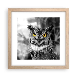 Póster en marco roble claro - Nada se puede ocultar - 30x30 cm