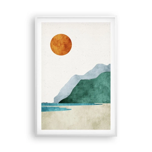 Póster en marco blanco - Un paisaje como debe ser - 61x91 cm