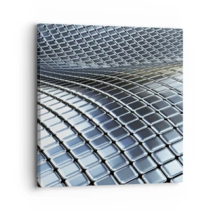 Cuadro sobre lienzo - Impresión de Imagen - Ola de plata - 30x30 cm