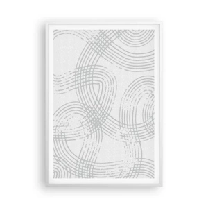 Póster en marco blanco - No hay camino recto - 70x100 cm