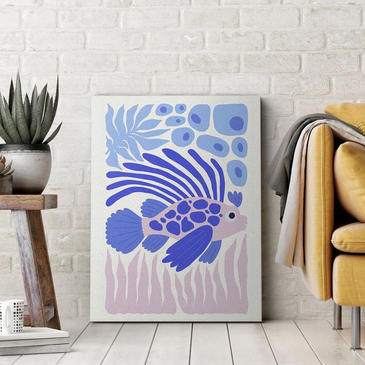 Cuadro sobre lienzo - Impresión de Imagen - En su mundo - 45x80 cm