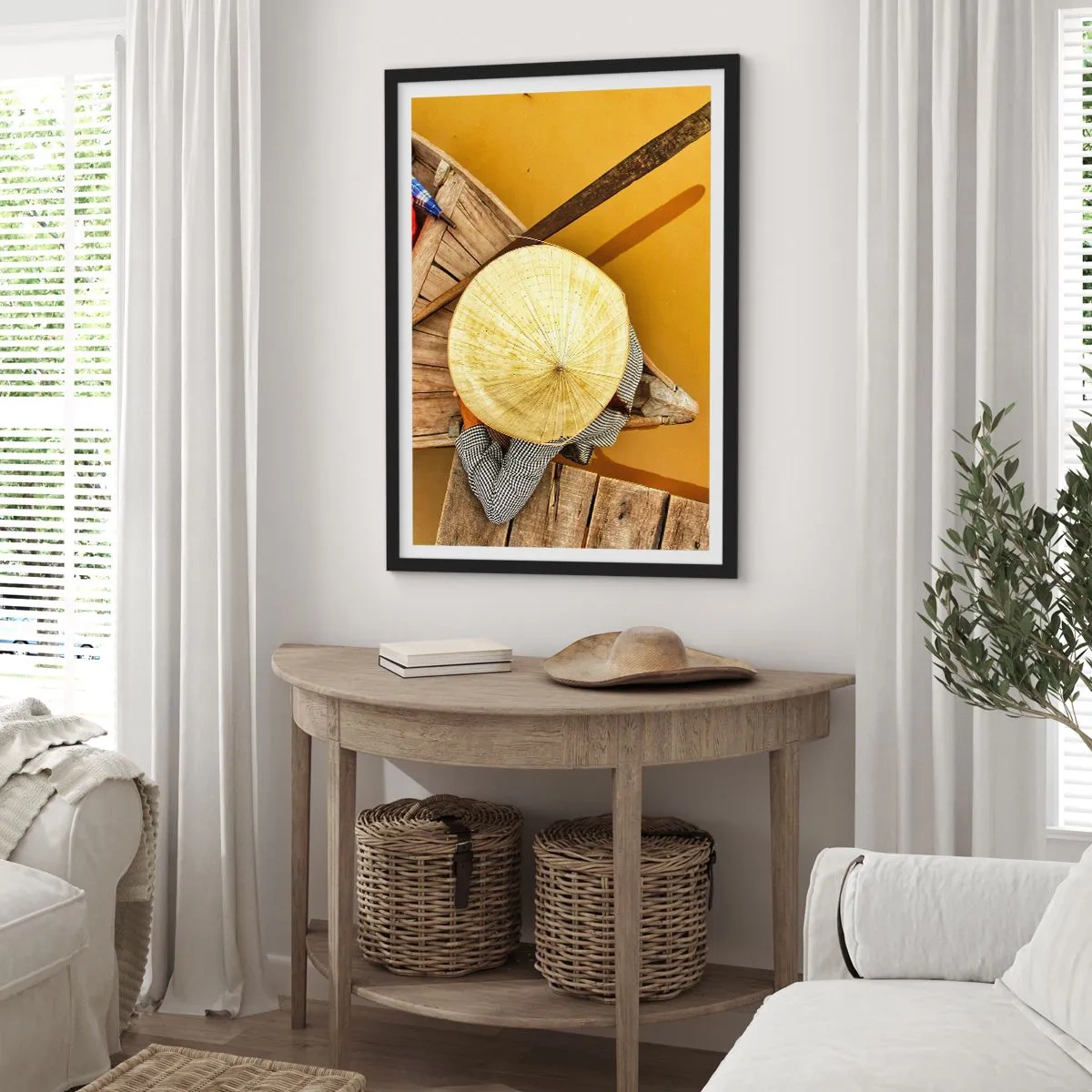 Póster en marco negro - La vida en el río amarillo - 61x91 cm