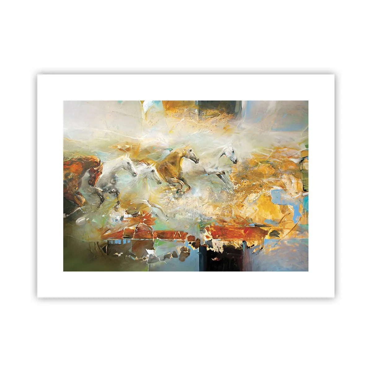 Póster - Galopando a través de la luz - 40x30 cm