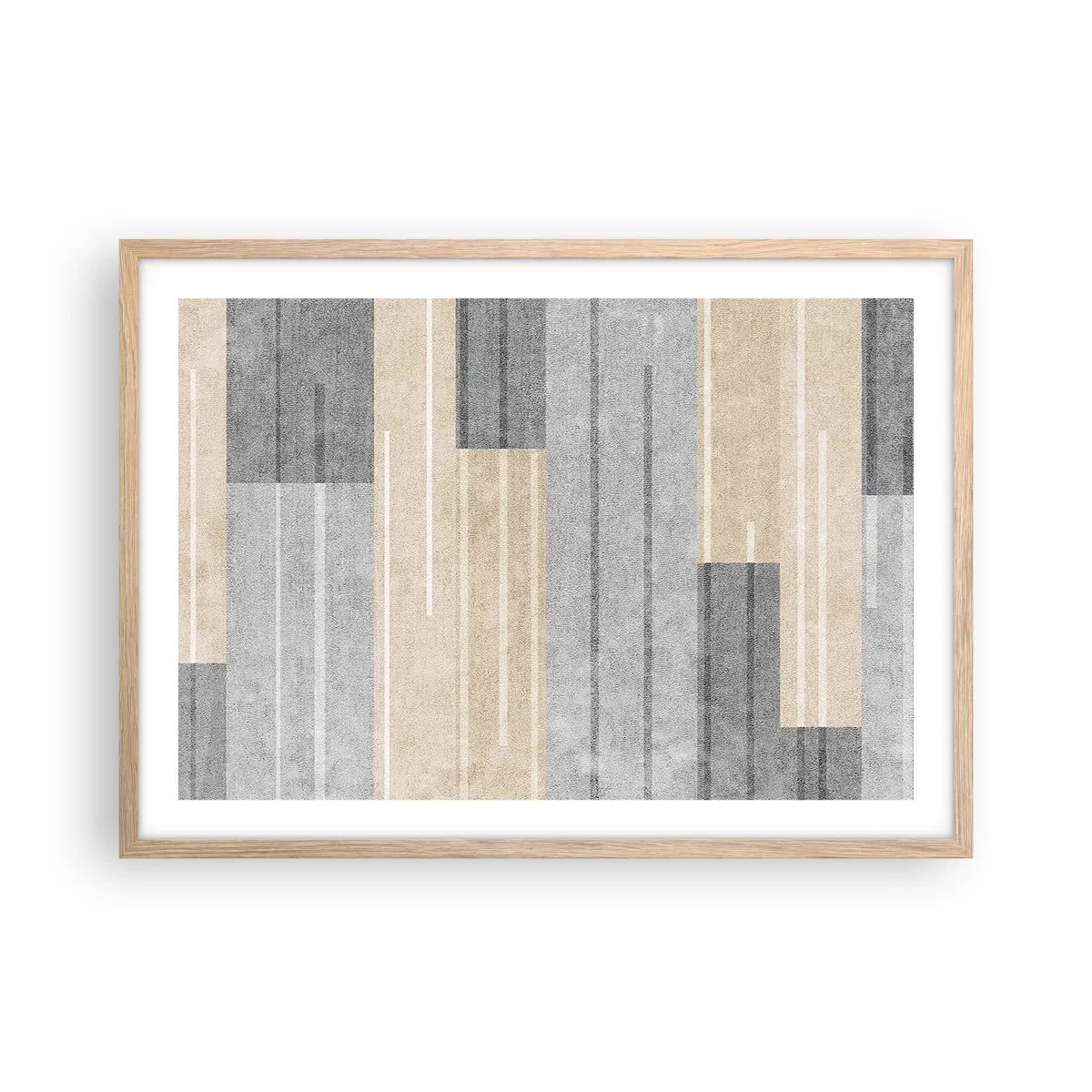 Póster en marco roble claro - Composición: sostener la vertical - 70x50 cm