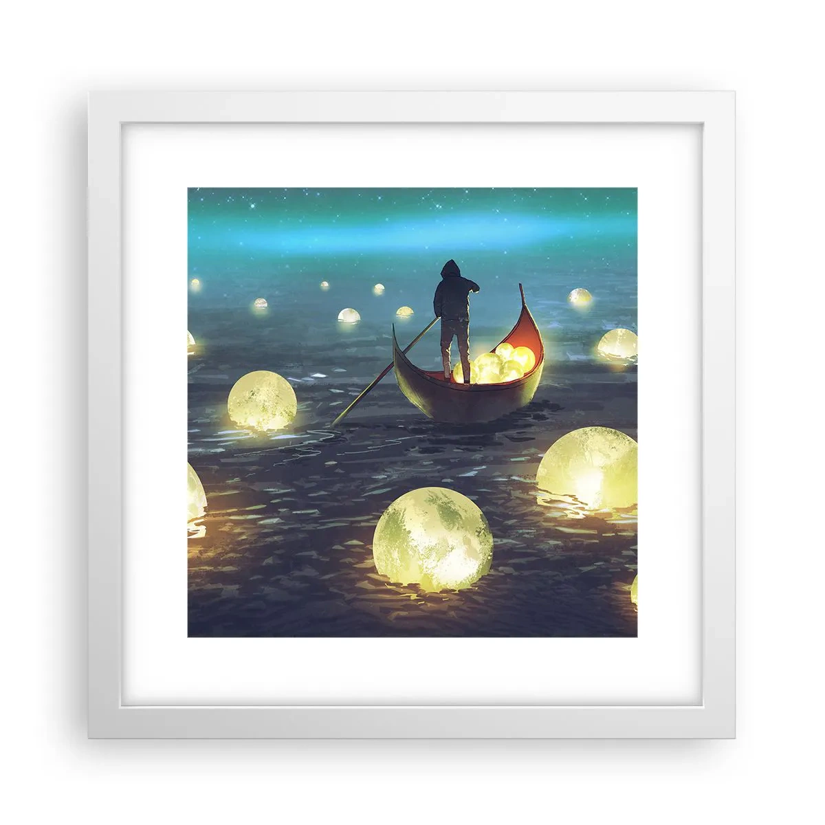 Póster en marco blanco - Cosas que los filósofos nunca soñaron - 30x30 cm