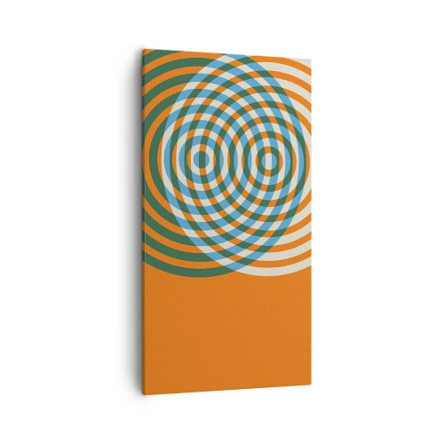 Cuadro sobre lienzo - Impresión de Imagen - Círculos y abstracción - 55x100 cm