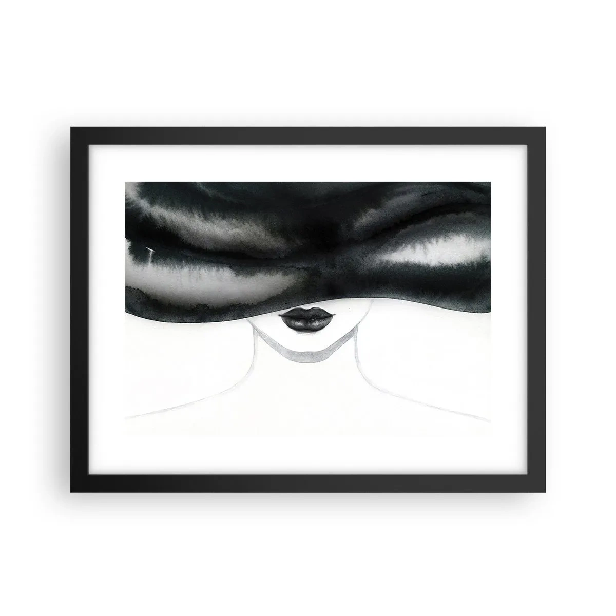 Póster en marco negro - Un misterio sensual - 40x30 cm