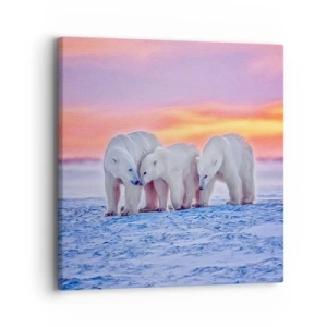 Cuadro sobre lienzo - Impresión de Imagen - Todo lo que necesitas es el calor de la familia - 30x30 cm