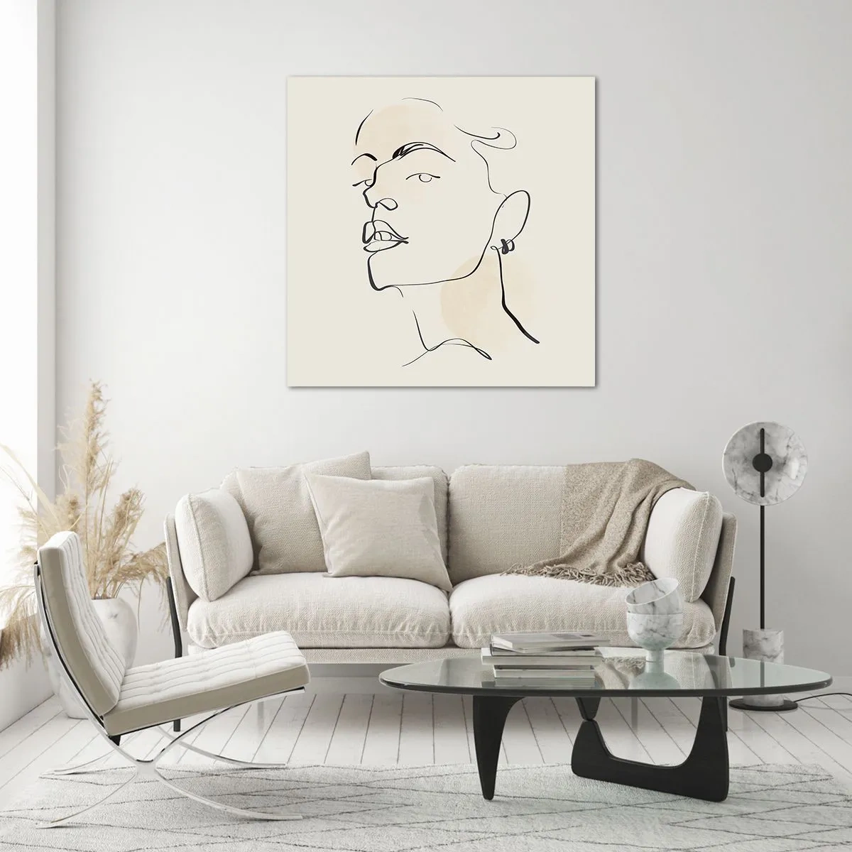 Cuadro sobre vidrio - Impresiones sobre Vidrio - Una mirada orgullosa - 70x70 cm
