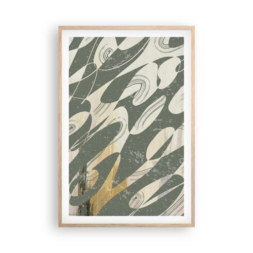 Póster en marco roble claro - Abstracción rítmica - 61x91 cm