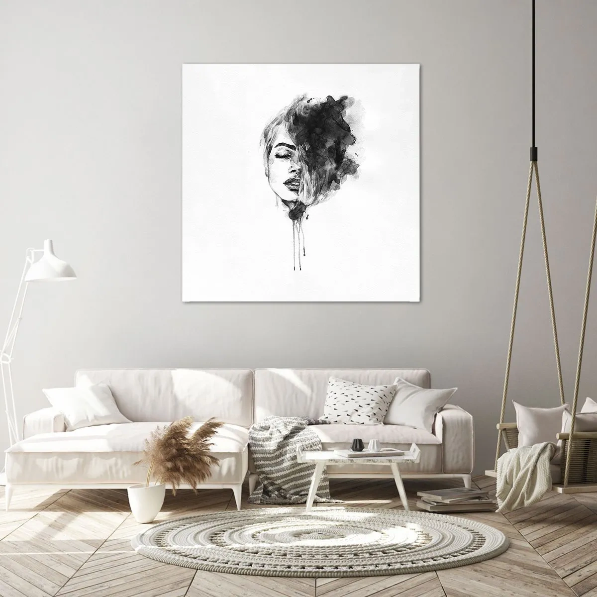 Cuadro sobre lienzo - Impresión de Imagen - Sueños en femenino - 60x60 cm