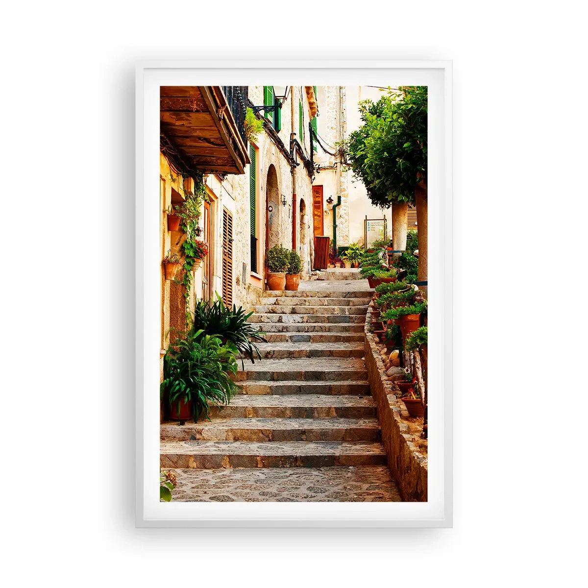 Póster en marco blanco - La magia de unas vacaciones en España - 61x91 cm