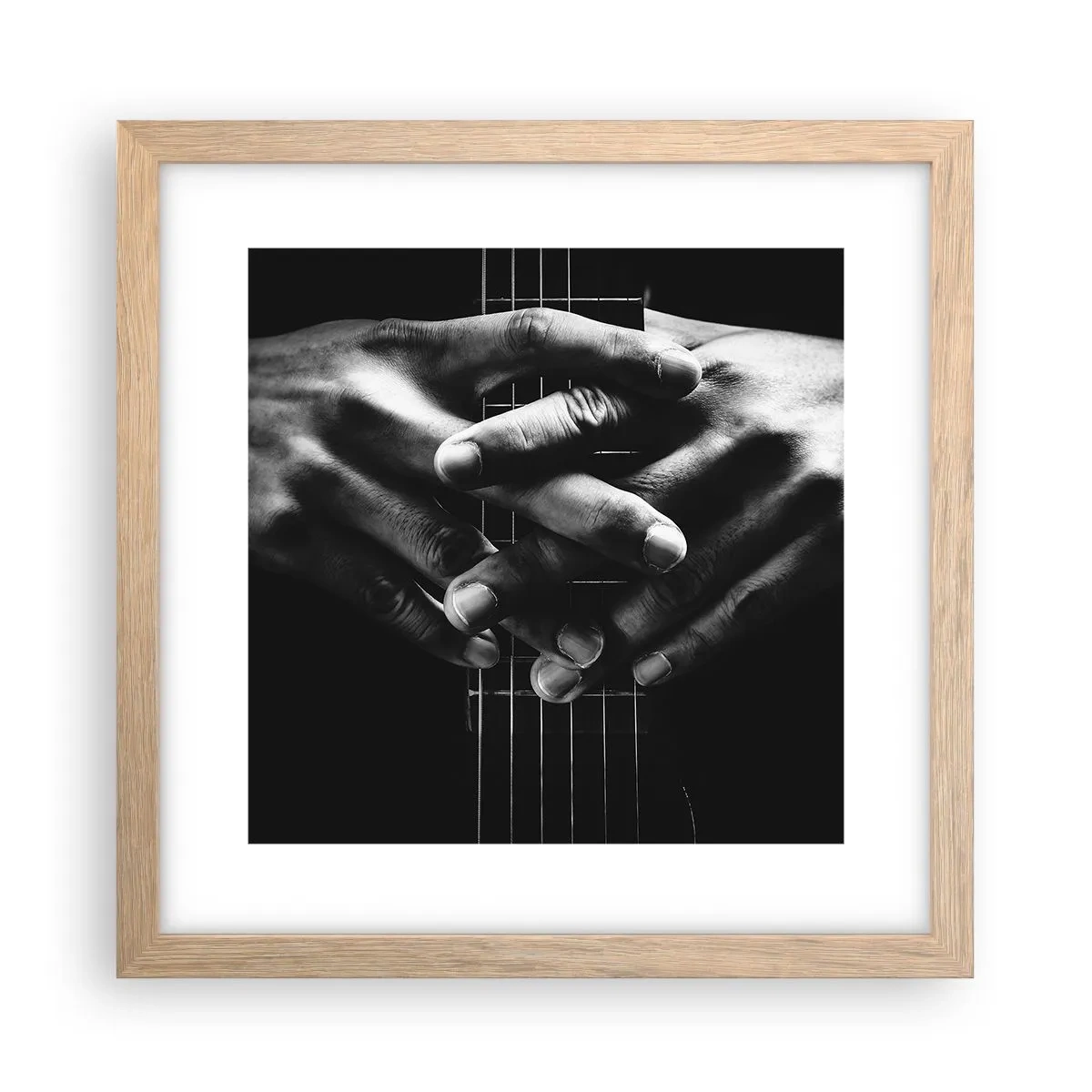 Póster en marco roble claro - La oración del artista - 30x30 cm