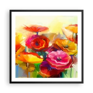 Póster en marco negro - No solo rojo - 60x60 cm