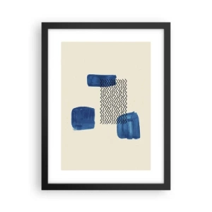 Póster en marco negro - Un cuarteto abstracto - 30x40 cm