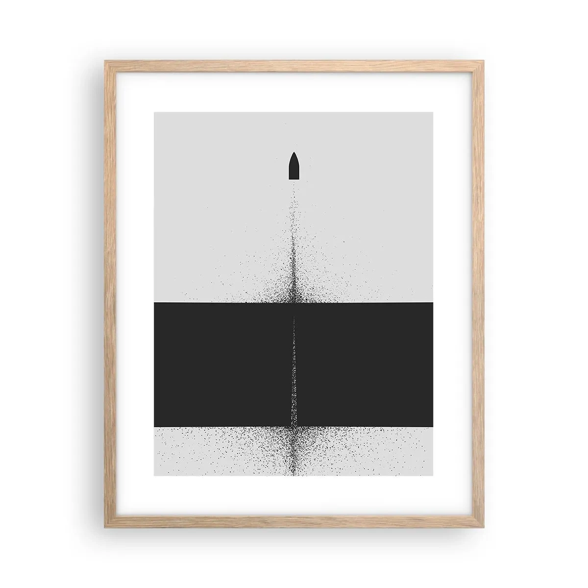 Póster en marco roble claro - Directa al objetivo - 40x50 cm