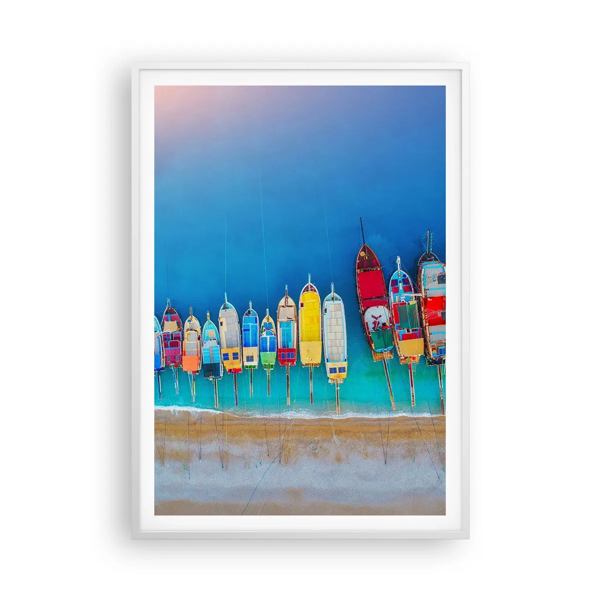 Póster en marco blanco - A vista de pájaro - 70x100 cm