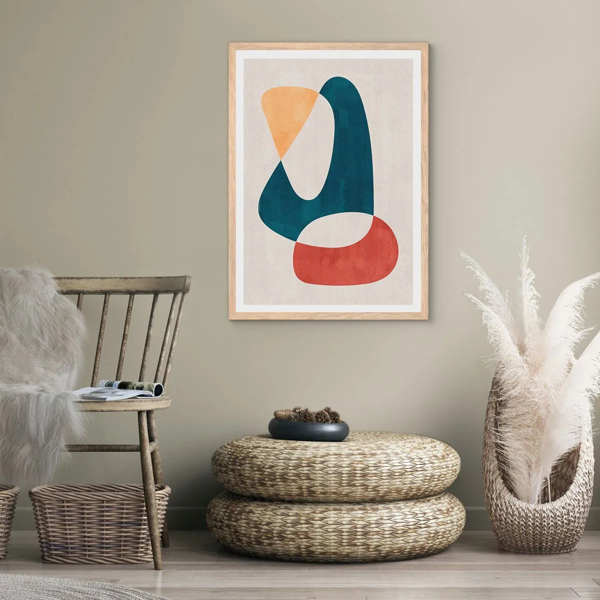 Póster en marco roble claro - Influencias y metamorfosis - 40x50 cm