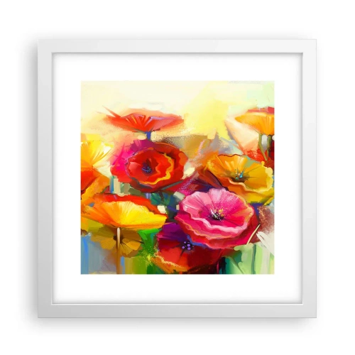 Póster en marco blanco - No solo rojo - 30x30 cm