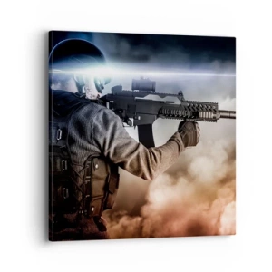 Cuadro sobre lienzo - Impresión de Imagen - Luchador - 40x40 cm