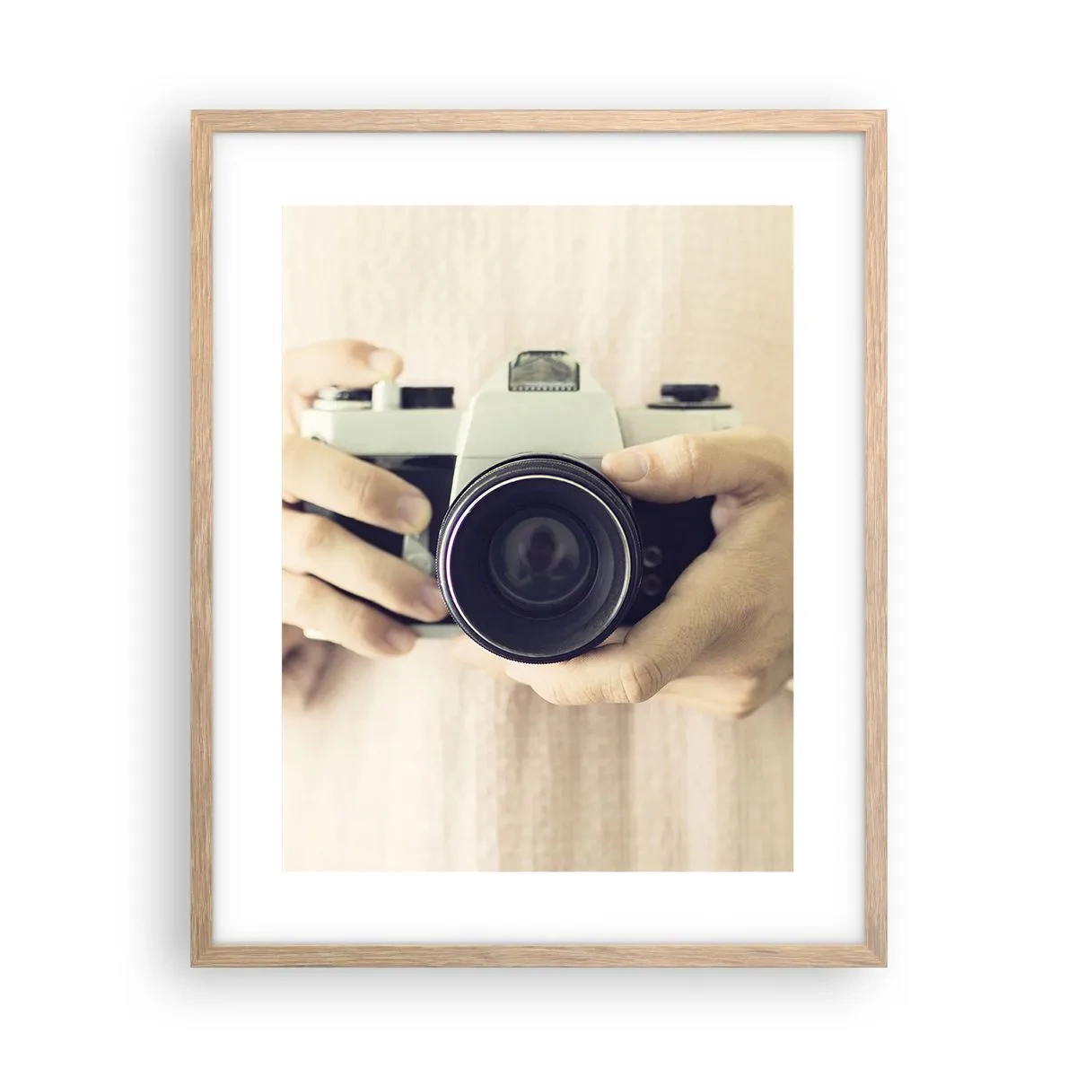 Póster en marco roble claro - Una visión diferente - 40x50 cm