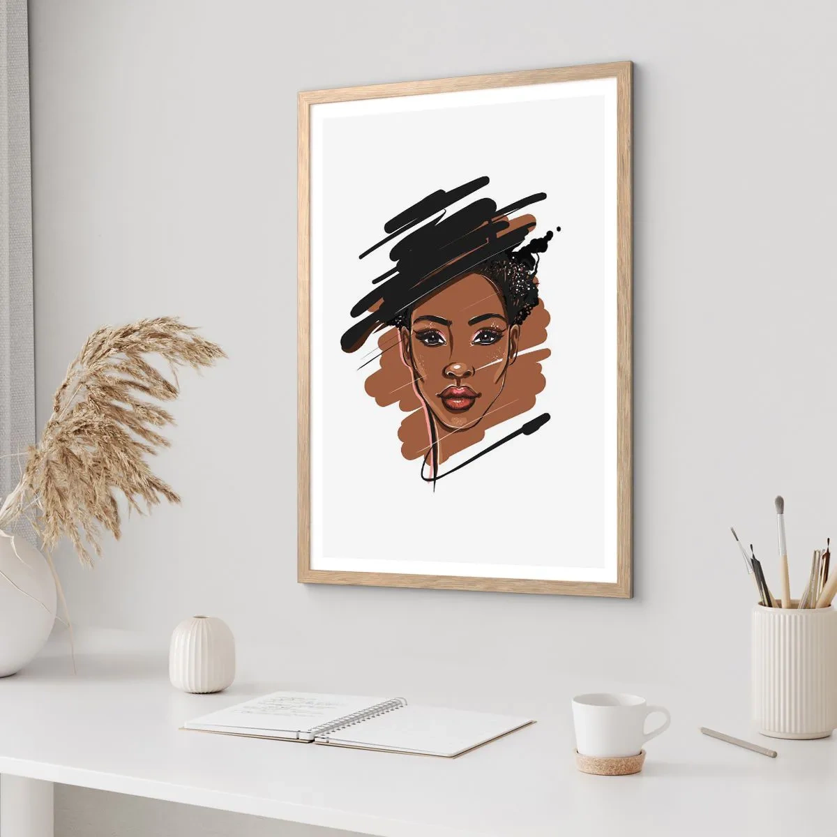 Póster en marco roble claro - Dulce como el chocolate - 61x91 cm