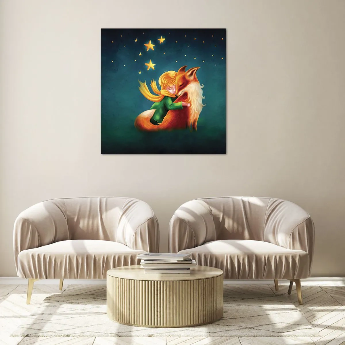 Cuadro sobre vidrio - Impresiones sobre Vidrio - El Principito - 40x40 cm