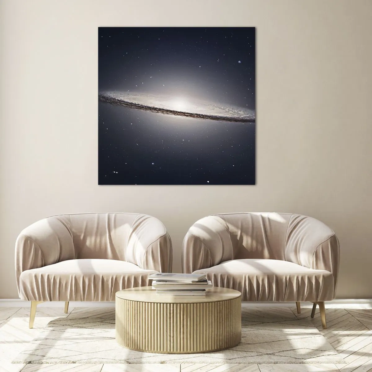 Cuadro sobre vidrio - Impresiones sobre Vidrio - Érase una vez en una galaxia muy, muy lejana.... - 60x60 cm