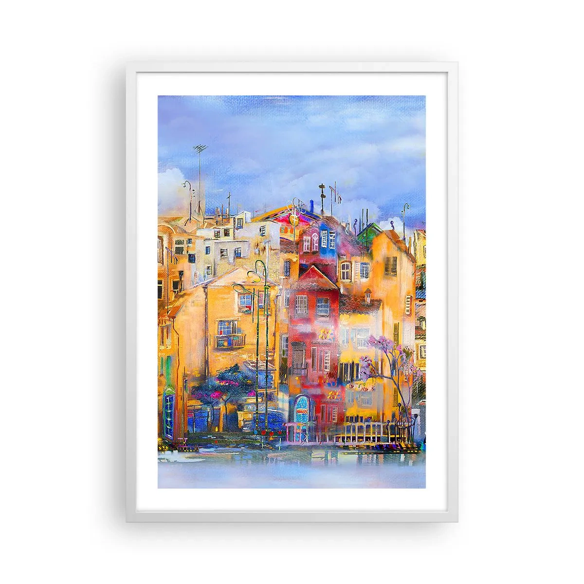 Póster en marco blanco - Estamos juntos - 50x70 cm