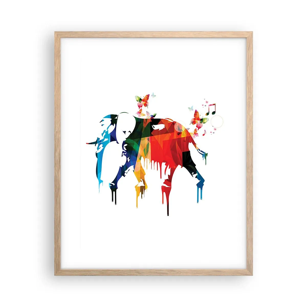 Póster en marco roble claro - Todo el mundo puede bailar - 40x50 cm