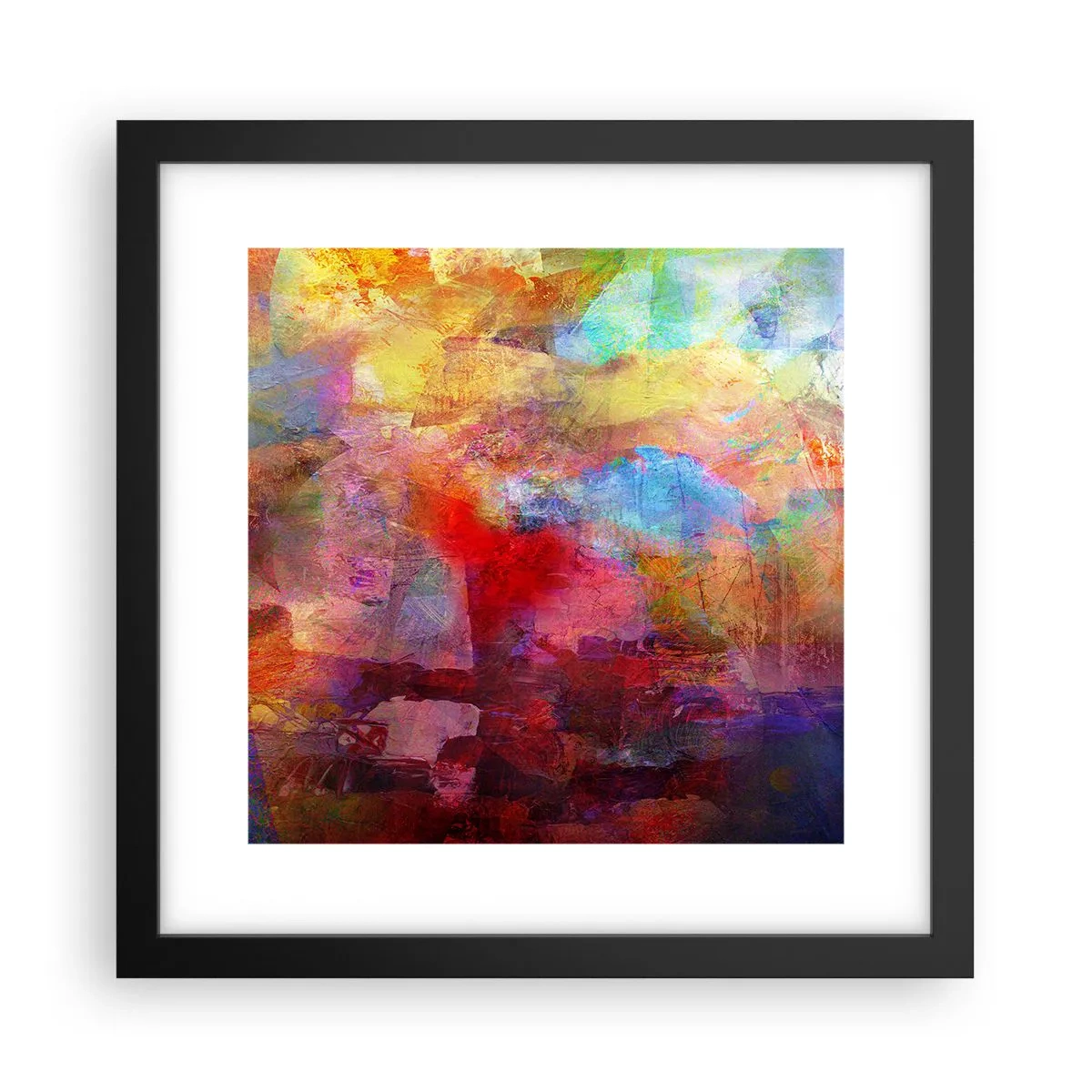 Póster en marco negro - Mira dentro del arco iris - 30x30 cm
