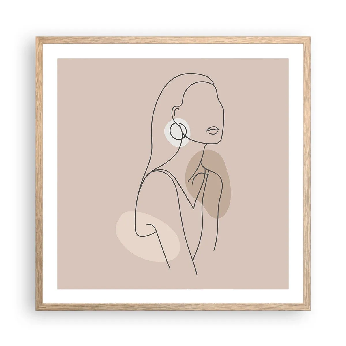 Póster en marco roble claro - Un icono de la inocencia - 60x60 cm