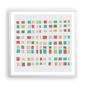 Póster en marco blanco - Juego desconocido - 60x60 cm