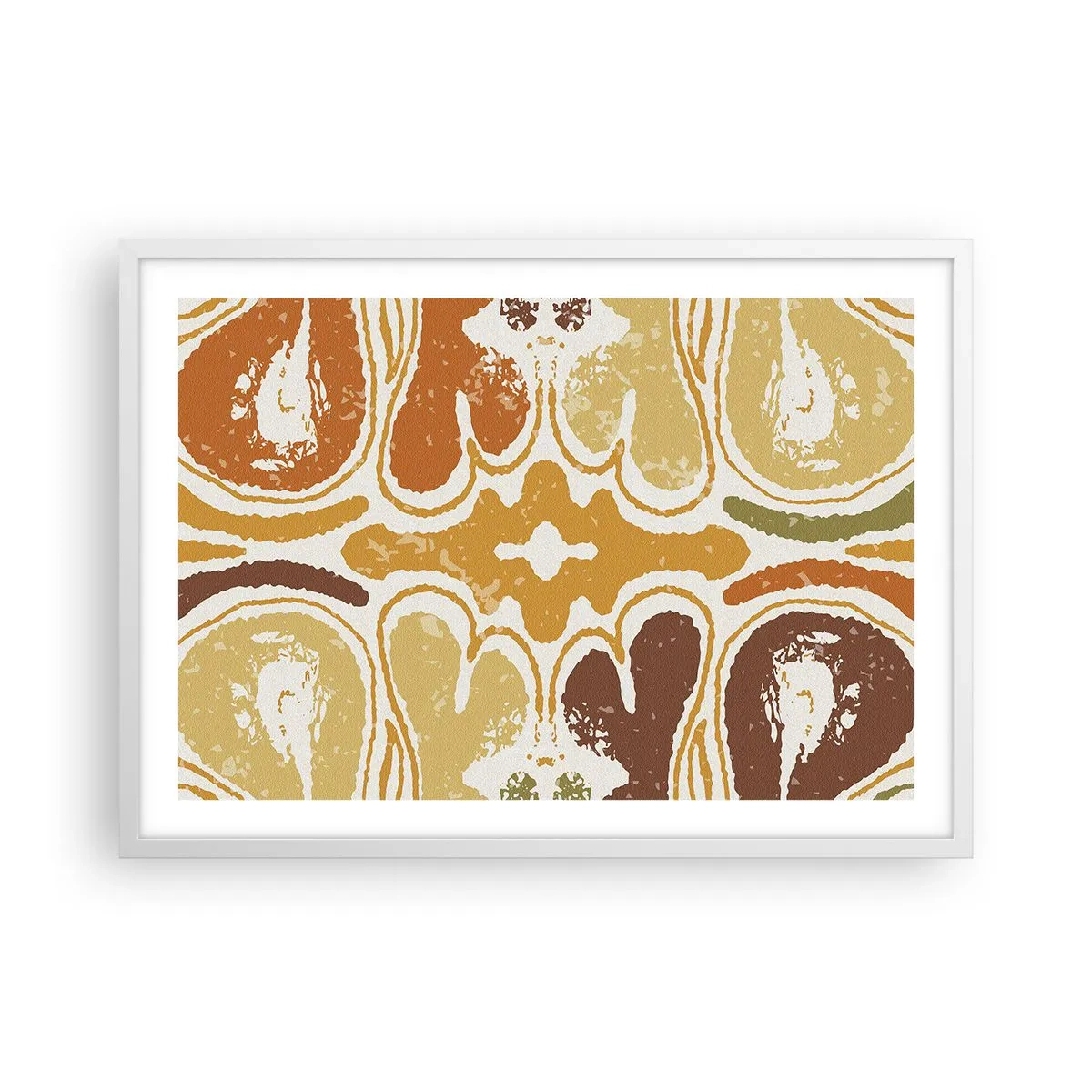 Póster en marco blanco - Abstracción sentimental - 70x50 cm