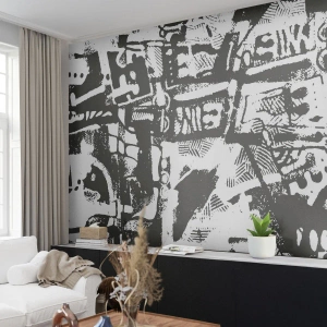 Fotomural Premium Canvas - ¿Orden o caos? - Abstracción, Gráficos, Pedazo - 350x256 cm