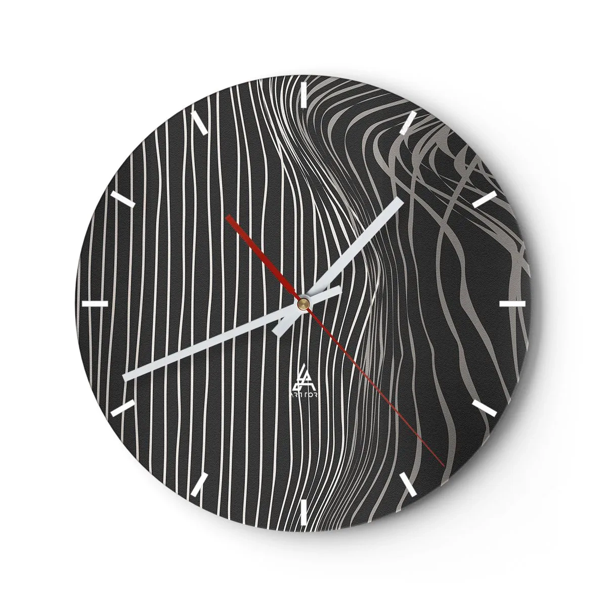 Reloj de pared - Reloj de vidrio - Ritmo y acento - 40x40 cm