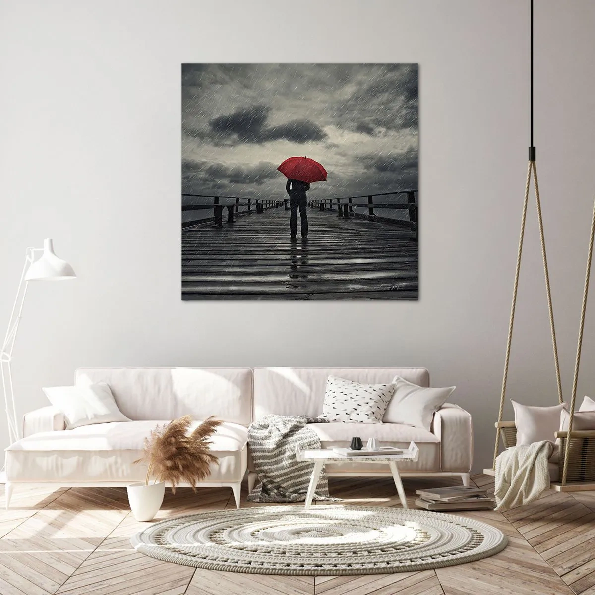 Cuadro sobre lienzo - Impresión de Imagen - No importa que llueva - 30x30 cm