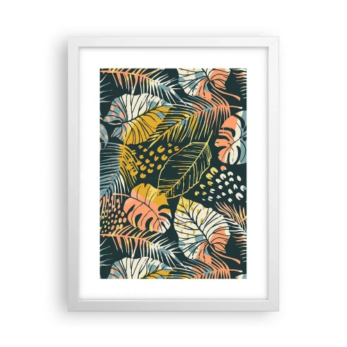 Póster en marco blanco - Una frondosa fantasía - 30x40 cm