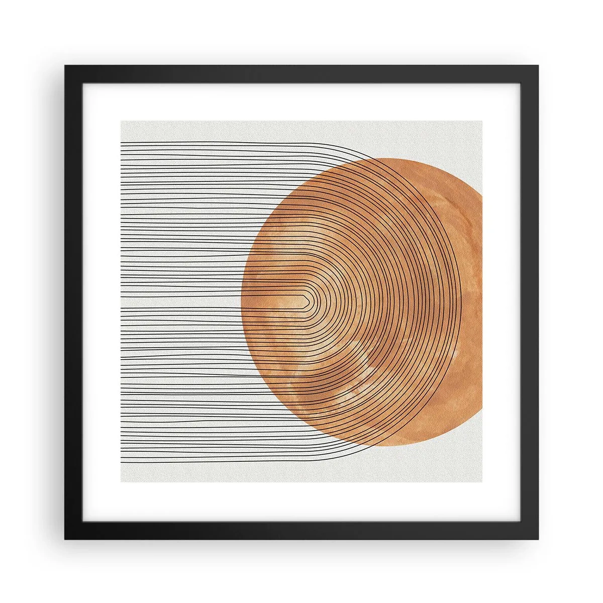 Póster en marco negro - Una composición soleada - 40x40 cm