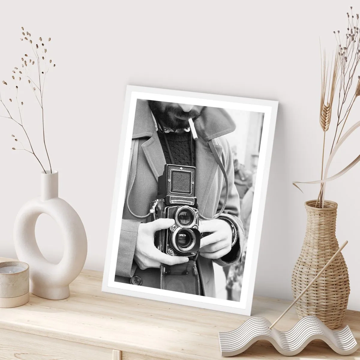 Póster en marco blanco - En estilo retro - 50x70 cm