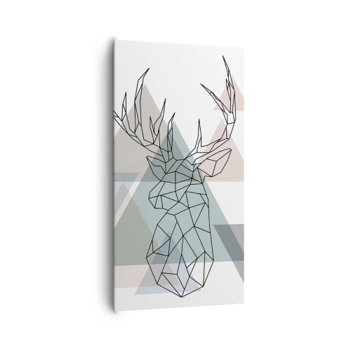 Cuadro sobre lienzo - Impresión de Imagen - En un bosque geométrico - 65x120 cm