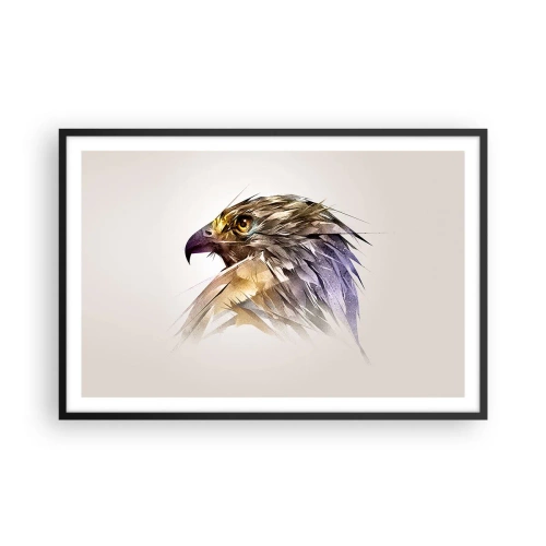 Póster en marco negro - Retrato de un guerrero - 91x61 cm